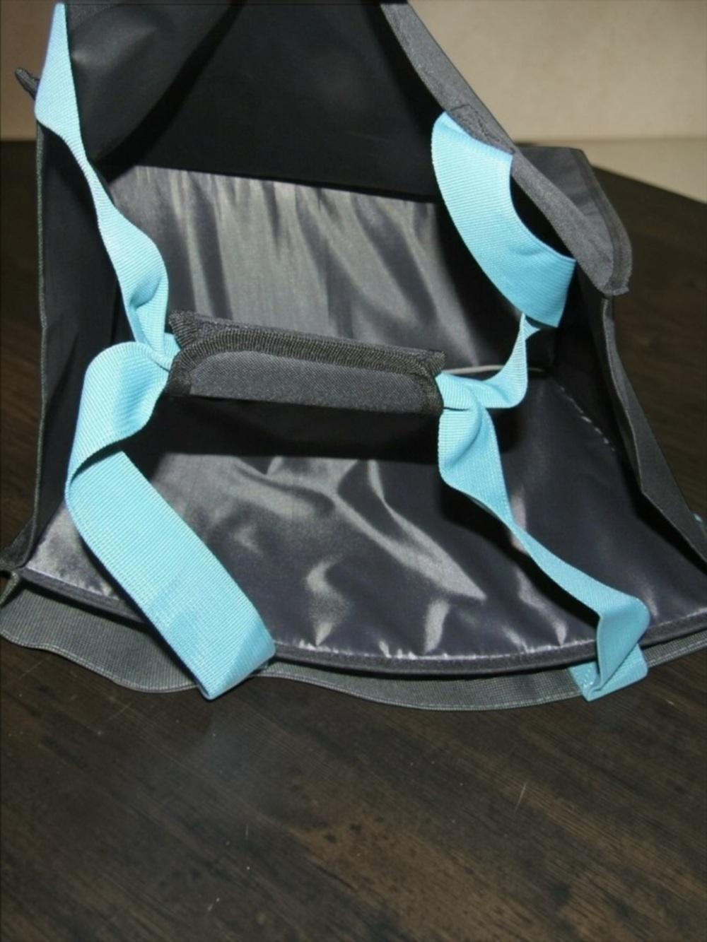 NEW Unopened Pampered Chef Black Gray & Teal XL Heavy Duty Tote Bag 2021 Jumbo - Picture 6 of 6
